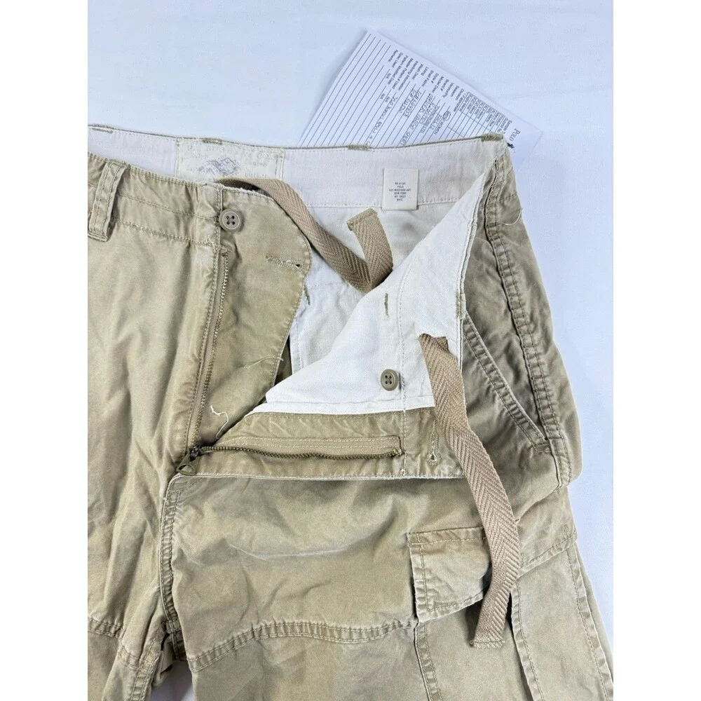 Vintage NWT Polo Rugby Ralph Lauren Officer Cargo Shorts Sand Tan